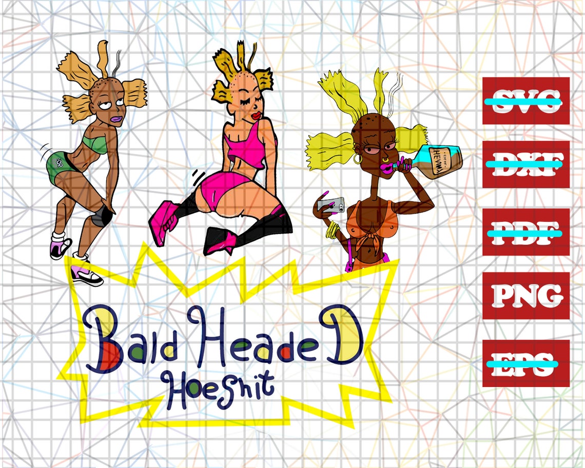 Bald Headed Hoe Shit PNG File Instant Download | Etsy