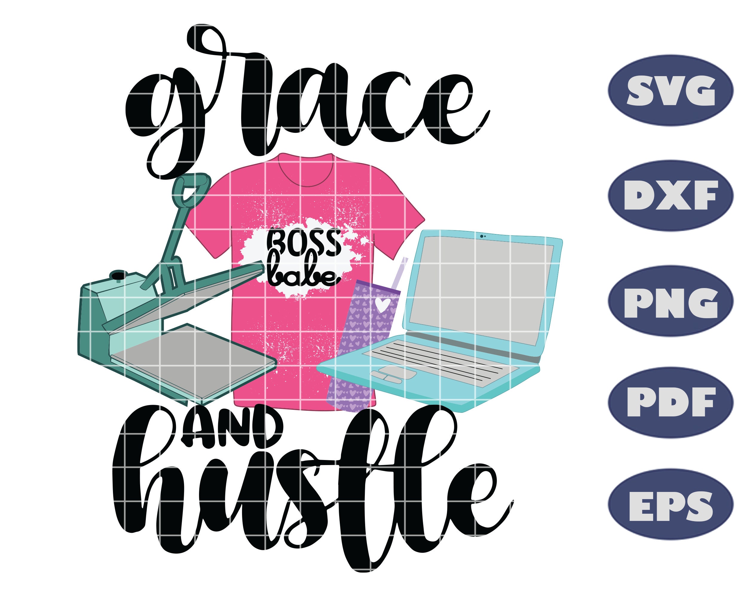 Download Grace and Hustle Quote Inspirational Quotes Svg T Shirt | Etsy