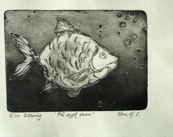 In deep water original etching