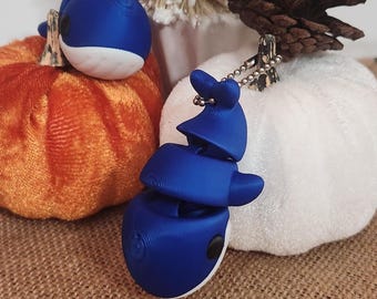 Ballena azul impresa en 3D / Animal marino articulado / Juguete o llavero / Regalo de vida marina / Coleccionable para amantes de las ballenas