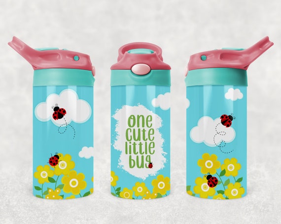 One Cute Little Bug, Kids Cup, Sippy Cup, Toddler Cup, Kids Water Bottle,  Outdoor Cup, Summertime Cup, Lady Bug Tumbler 