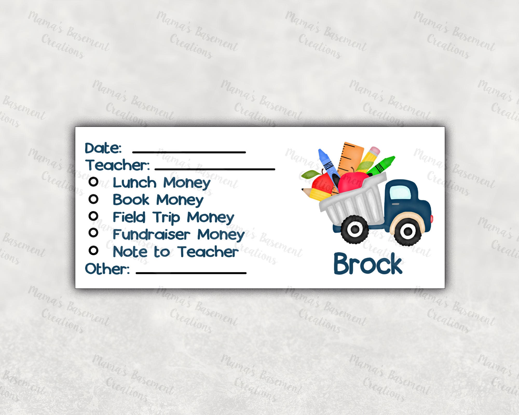 Personalized Envelopes School Apple Envelopes for Field Trip, Tuition  Money, Etc. Set of 25 / Back to School 