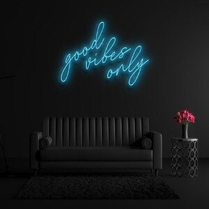 Good Vibes Only Neon Sign Personalize LED Neon Signs Light for Wedding Party Home Decor Customize Neon Sign Bar Store Logo Neon Sign