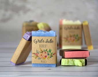 Mini wedding soap favors Vegan personalized soaps Rustic wedding gifts Bridal shower favors Wedding shower favors Guest soap gifts