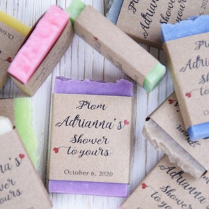 Heart soap shower favors Mini soap favors Party favor soaps Wedding soap favors Bridal shower favors Baby shower favors Organic soap favors