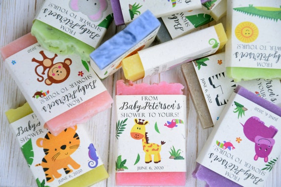 Safari baby shower soap favors Custom jungle soap favors