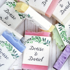Greenery soap shower favors Green theme favors Custom soap shower favors Greenery wedding soap favor Green wedding Gift for guest Party soap