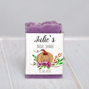 Pumpkin soap shower favors Fall wedding shower favors Pumpkin soap favors Personalized favors for autumn wedding Soap shower favors for fall