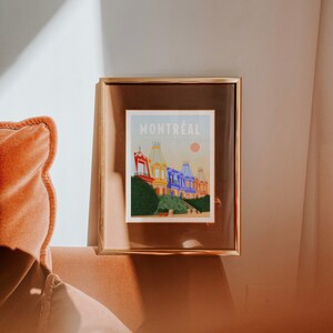 Illustration du Square Saint-Louis, affiche en 4 formats différents, impression d'art