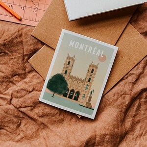 Illustration de la Basilique de Montréal, affiche en 4 formats différents, impression d'art