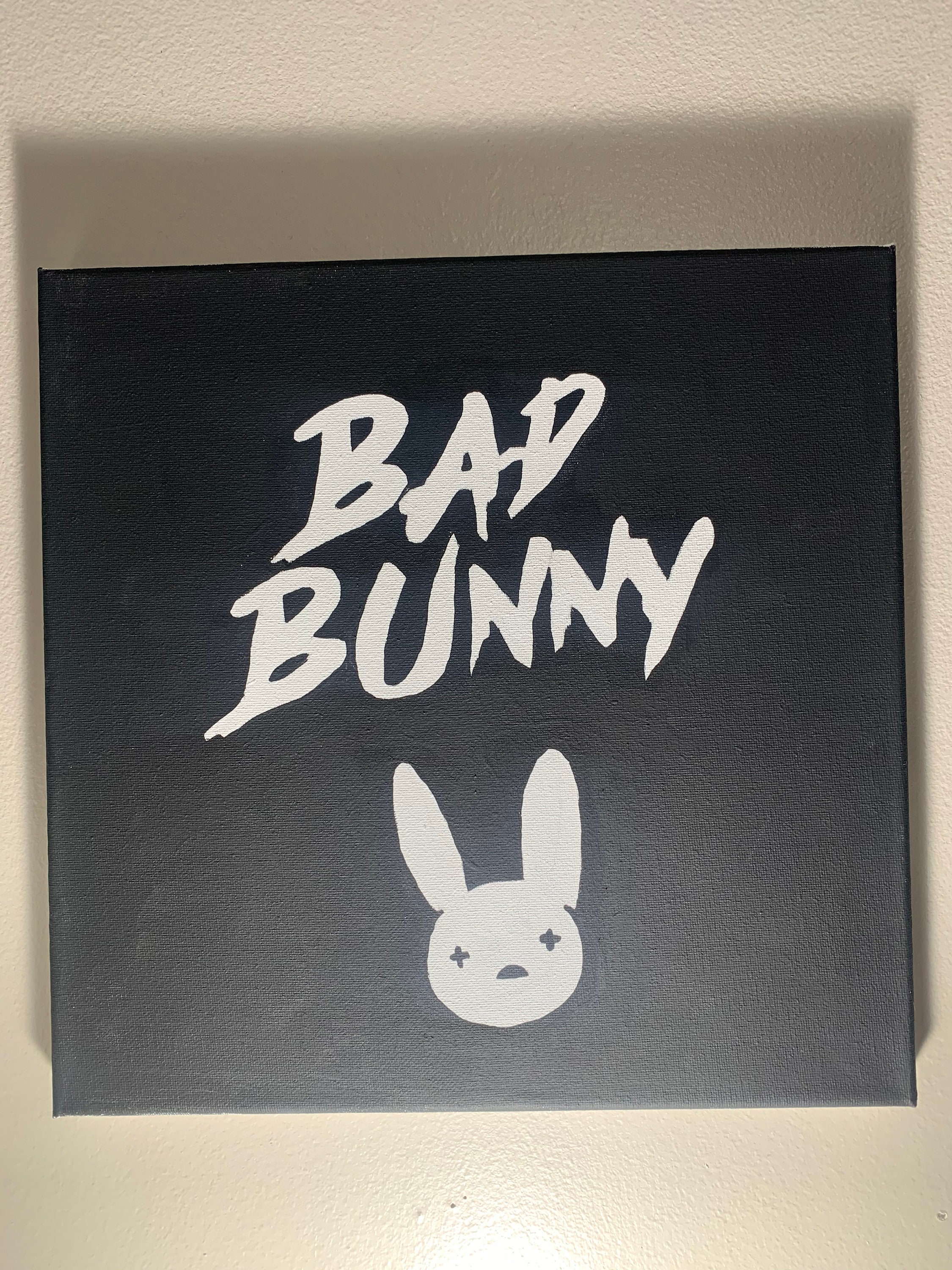 Bad bunny logo painting