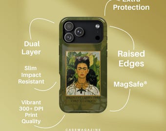 MagSafe Frida Kahlo Phone Case Tough Impact-Resistant Glossy Finish