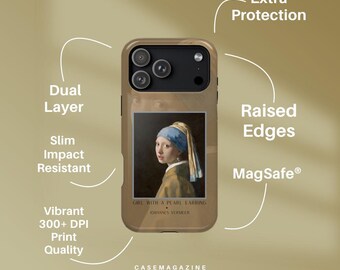 MagSafe Pearl Earring Phone Case Tough Impact-Resistant Glossy Finish