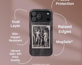 MagSafe Adam and Eve Phone Case Tough Impact-Resistant Glossy Finish