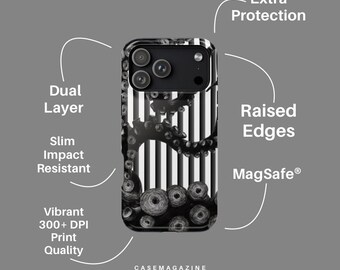 MagSafe Octopus Phone Case Tough Impact-Resistant MagSafe Glossy Finish