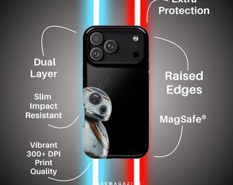 Funda MagSafe Star Wars BB8 para teléfono, resistente a impactos y con acabado brillante
