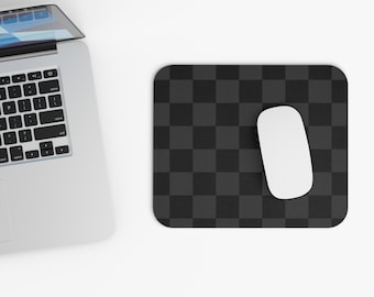 Mouse Pad Rectangular Checkered Black-Gray