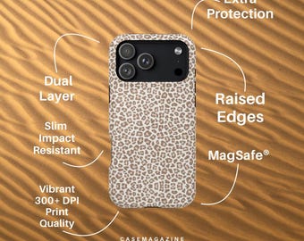 MagSafe Soft Leo Pattern Phone Case Tough Impact-Resistant Glossy Finish