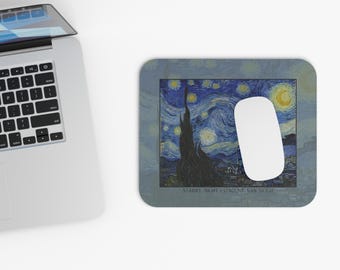 Mouse Pad Rectangular Van Gogh Starry Night