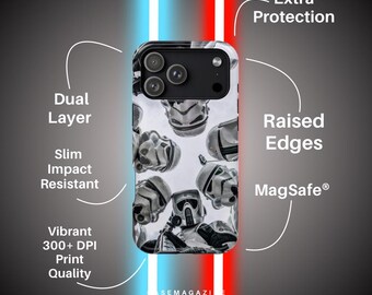 Funda MagSafe Star Wars Stormtrooper para teléfono, resistente a impactos y con acabado brillante