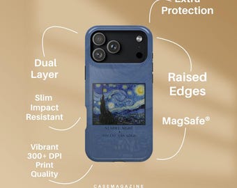 MagSafe Starry Night Phone Case Tough Impact-Resistant Glossy Finish