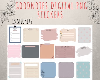 Digital note stickers for Goodnotes users | Goodnotes stickers | Digital Planner Stickers | iPad Planner | Digital Journaling | Goodnotes