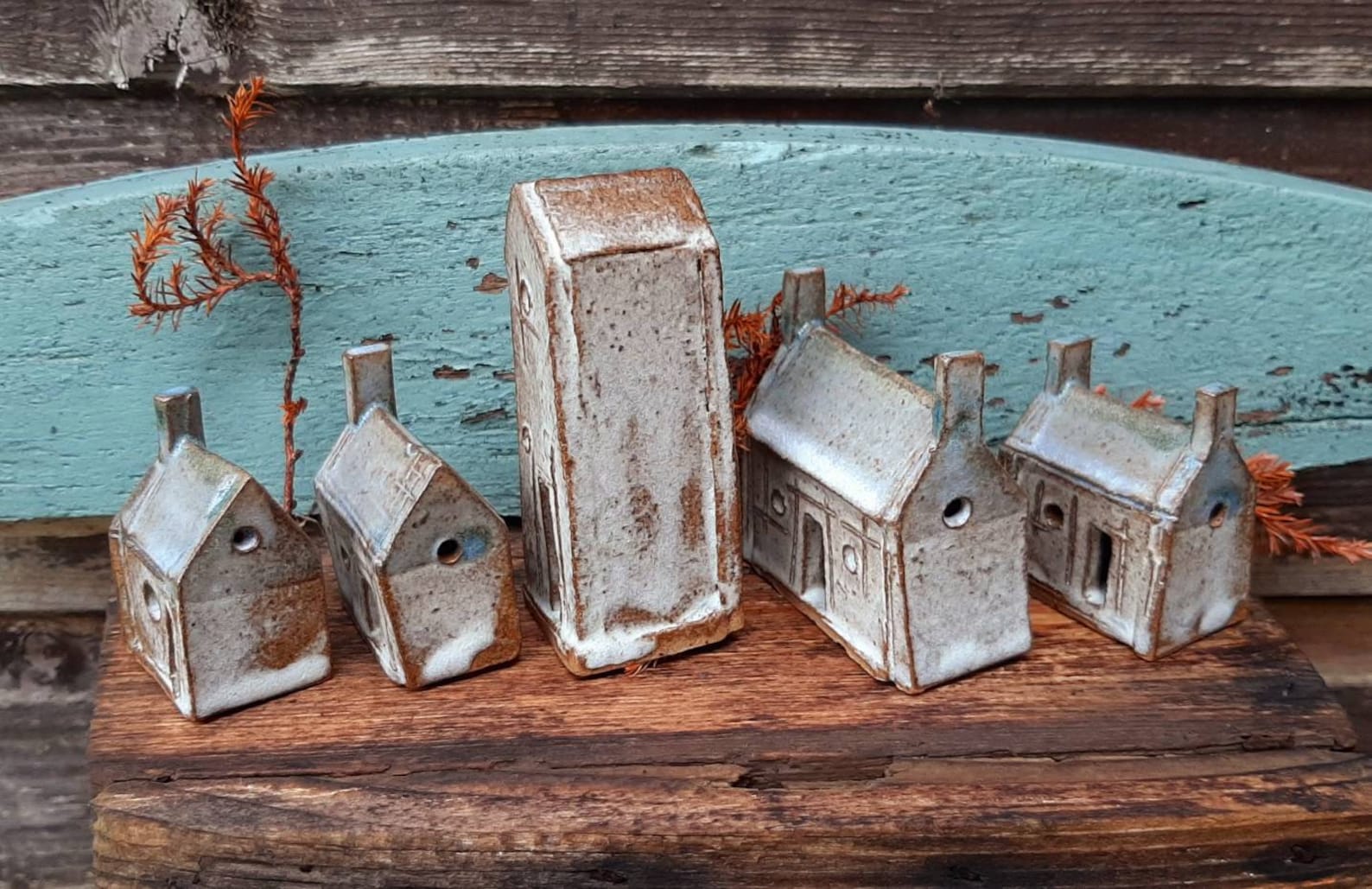 Ceramic Village Houses Etsy