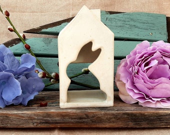 Ceramic Bunny Tealight/Fragrance stick holder