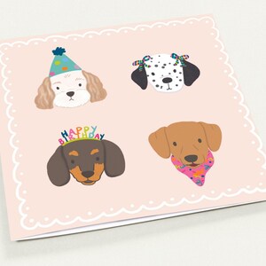 Carte de voeux d'anniversaire de chiot Carte d'anniversaire de chien mignon Fête de chiot