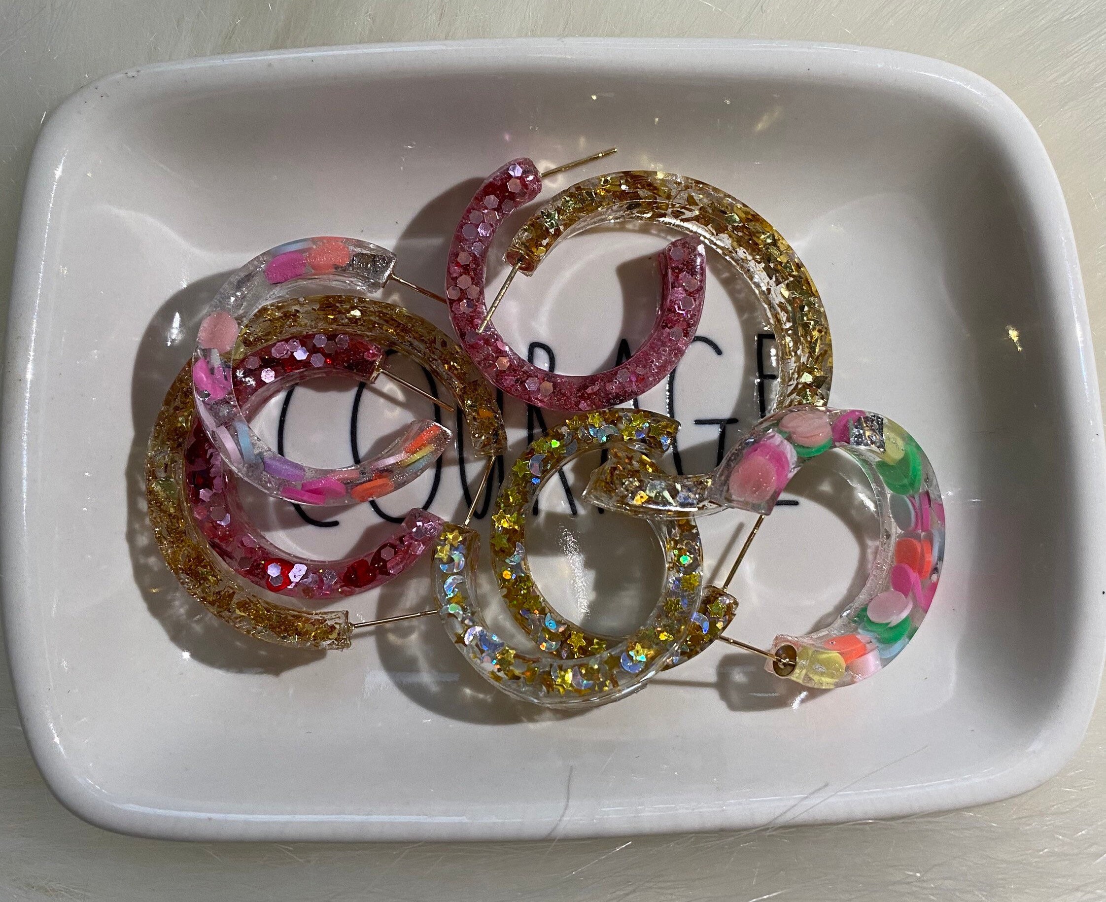 Resin earrings for sale Outlet