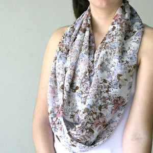 Floraler Loopschal - Loopschal - Rundschal - Frühling Sommer Herbst Winter Mode - Damen Teens Accessoires