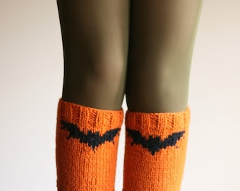 Bat Boot Cuffs - Boot Tops - Knit Boot Socks - Fall Winter Fashion - Teens Women Accessories