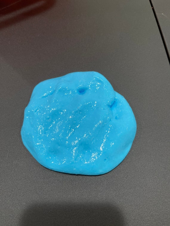 Blue Fluffy Slime Etsy
