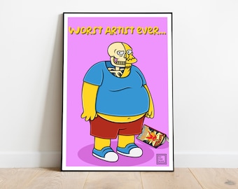 Comic Book Guy Skull art print