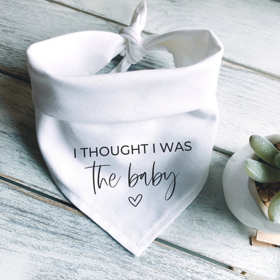 Dog Bandana Pregnancy Announcement I Thought I Was the Baby Etsy