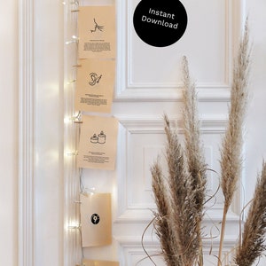 Mindfulness Advent calendar to print out yourself, sustainable Advent calendar, last minute Advent calendar, DIY Advent calendar