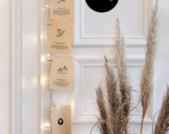 Mindfulness Advent calendar to print out yourself, sustainable Advent calendar, last minute Advent calendar, DIY Advent calendar