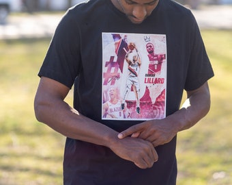 Damian Lillard Portland Trailblazer Basketball T-shirt Multiple Colors Available