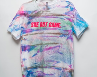 Basketball Shirt for Girl She Got Game NEON PINK Women's Basketball T-Shirt | Girls basketball shirt | WNBA | Lady Baller | Gift for Athlete