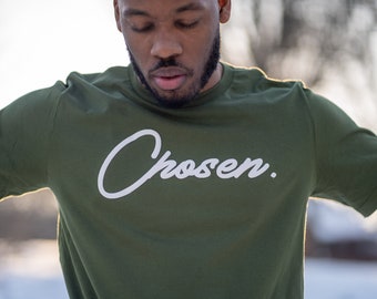 Baptism T Shirt "Chosen" Shirt Baptism Gift, Christian & Motivational Apparel