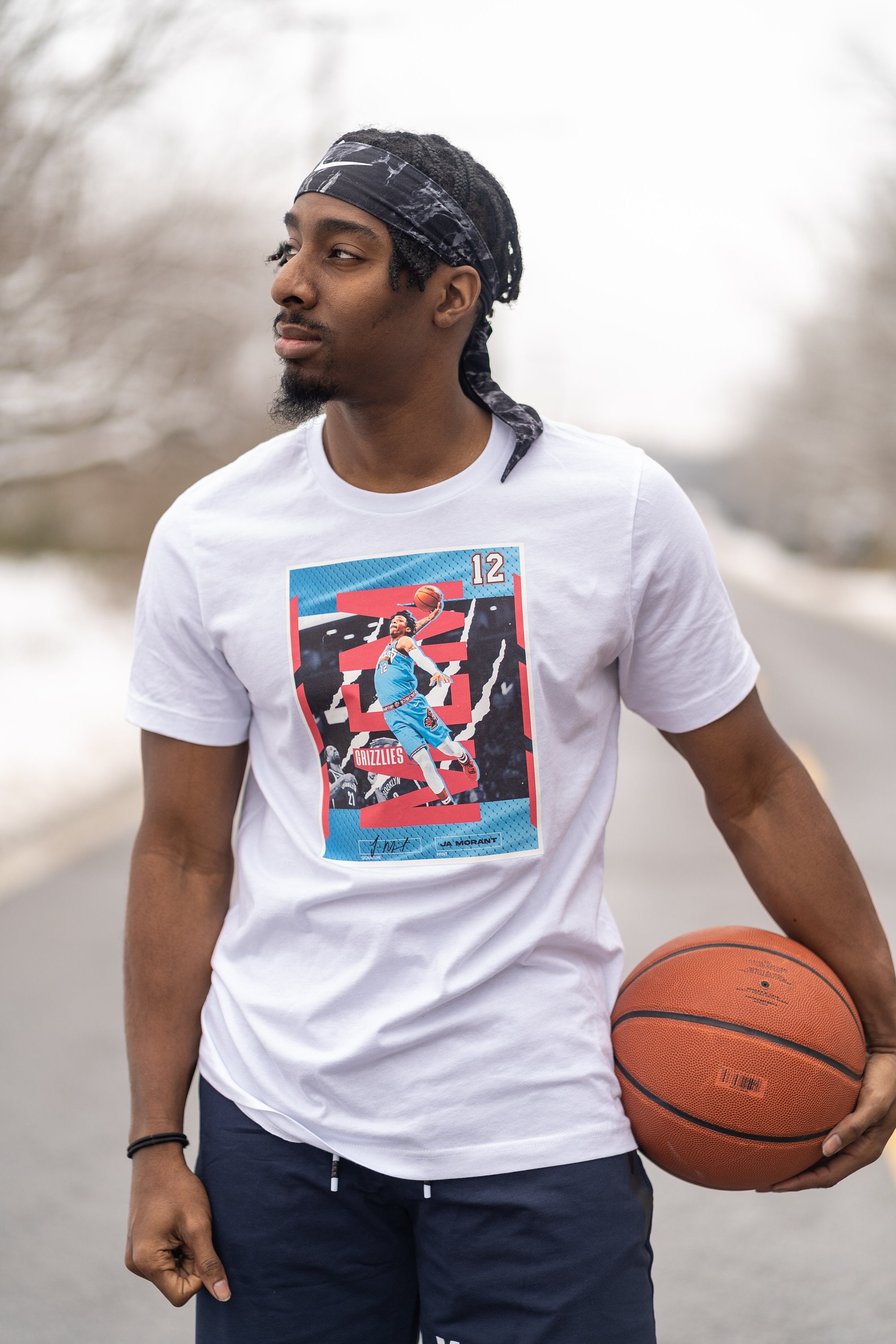 BALLALLDAY Ja Morant Memphis Grizzlies Basketball T-Shirt Multiple Colors Available