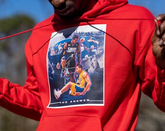 Allen Iverson Crossover Signature Hoodie, 76ers gear, The Answer