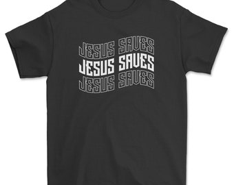 Jesus Saves T Shirt Bleach Dyed Christian Gift, Christian & Motivational Apparel Romans 10:9