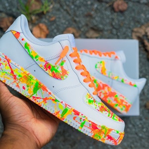 CITRUS EXPLOSION Multi-colored Splattered Custom Af1's - Etsy