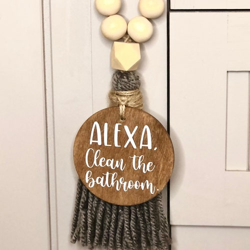 Personalized Door Hanger Door Knob Sign Wood Bead Garland Etsy
