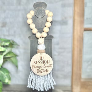 Custom door knob hanger,  door handle sign, Office sign,  Do not Disturb sign, Therapy sign, In session sign, Privacy sign, Engraved sign