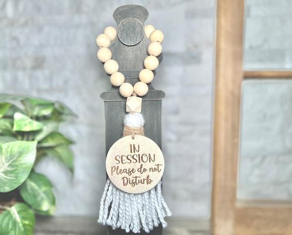 Custom door knob hanger,  door handle sign, Office sign,  Do not Disturb sign, Therapy sign, In session sign, Privacy sign, Engraved sign