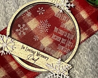 in memory of ornament, memorial ornament, christmas in heaven ornament, in loving memory ornament christmas ornament, memorial gift