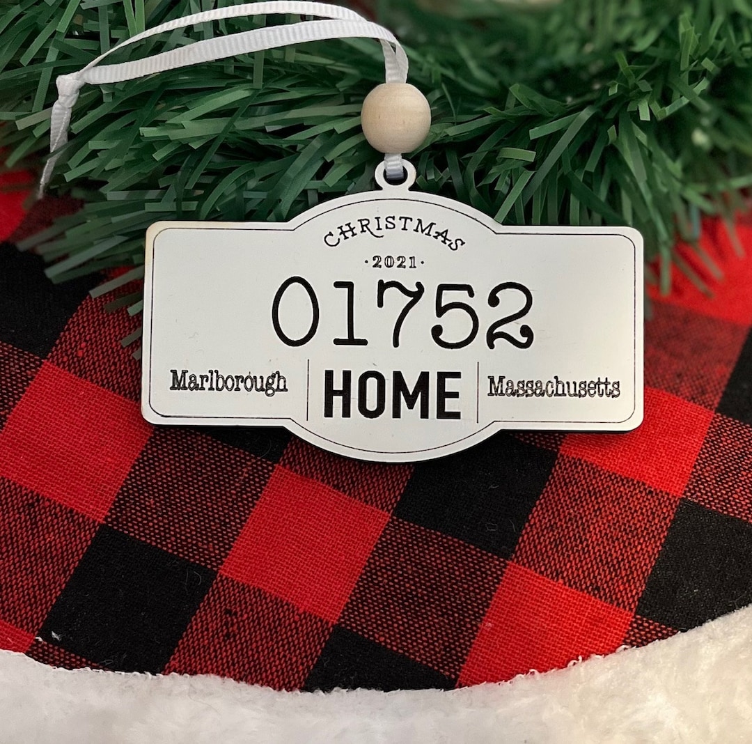 Christmas Ornament Zip Code Ornament, Realtor Ornament Gift , New Home