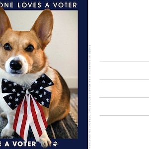 Postcards to Voters - corgis love voters postcard